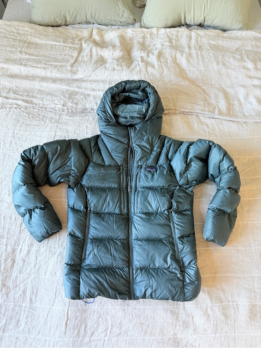 Patagonia W Fitz Roy Down Jacket in Teal Green